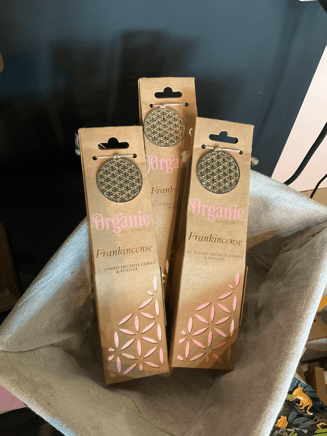 Cônes Patchouli / Oliban + brûleur fleur de vie