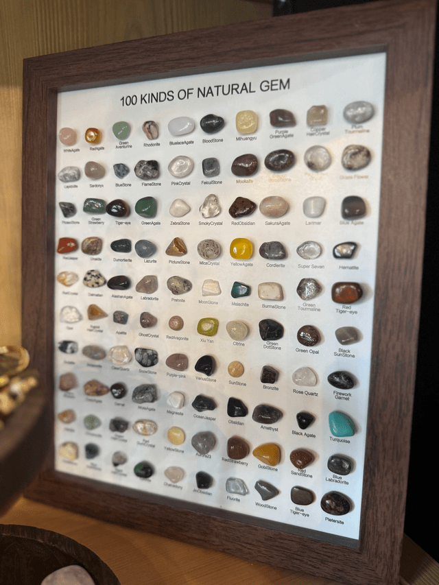 Cadre pierres &quot;100 kinds of natural gems&quot;