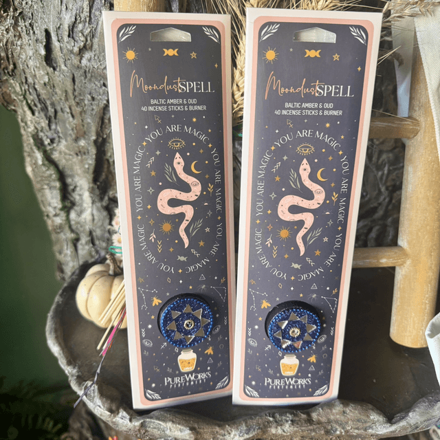 NEW - 40 sticks d’encens Ambre et Oud + porte encens 